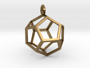 Dodecahedron Pendant in Natural Bronze
