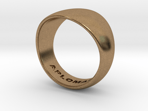 Barrel Ring Size 10 in Natural Brass