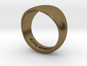 Barrel Ring Size 10 in Natural Bronze