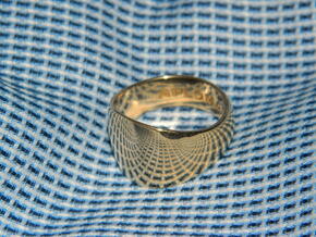 Barrel Ring Size 10 in 18k Gold Plated Brass