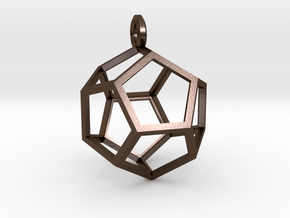 Dodecahedron Pendant in Polished Bronze Steel