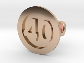 Cufflink 40 in 14k Rose Gold Plated Brass