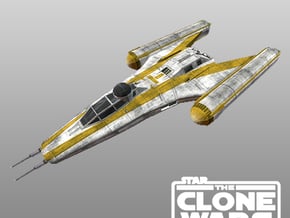 Clone Wars Y-Wing in Tan Fine Detail Plastic
