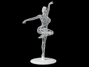 Wireframe Ballet Girl 30CM in White Natural Versatile Plastic: Extra Large
