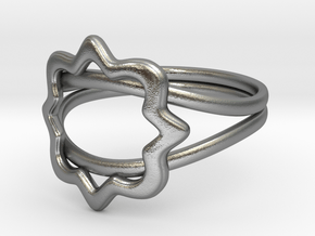 Phi Mu Quatrefoil ring in Natural Silver: 7.25 / 54.625