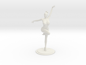 Lowpoly Ballet Girl 20CM in White Natural Versatile Plastic: Large