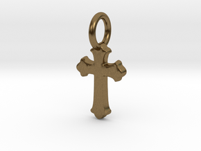 cross pendant in Natural Bronze
