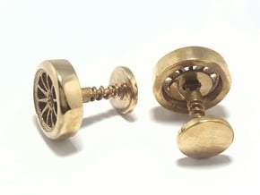 Formula 1 Wheel cufflinks in Polished Bronze