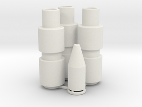 Knee Darts Set in White Natural Versatile Plastic