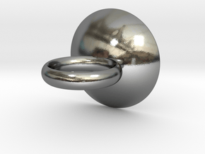 Ring for a Pearl with bowls in Polished Silver