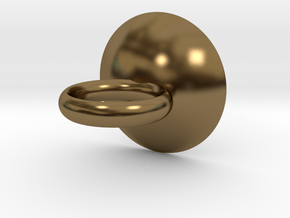 Ring for a Pearl with bowls in Polished Bronze