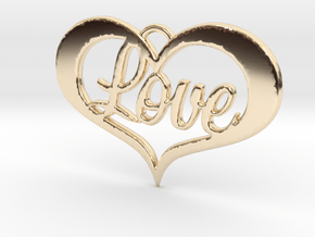 Heart Pendant in 14K Yellow Gold