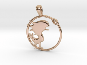 Chocobo Pendant in 14k Rose Gold Plated Brass