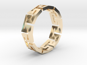 Track Ring in 14K Yellow Gold