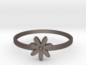 Flower  in Polished Bronzed Silver Steel: 4.5 / 47.75