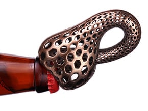 Klein Bottle Opener in Polished Bronze Steel