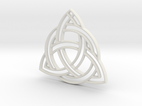 Celtic Pendant in White Natural Versatile Plastic