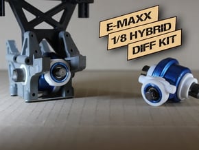 E/T-MAXX 1/8 Hybrid Differentials  KIT (Rear) in White Processed Versatile Plastic