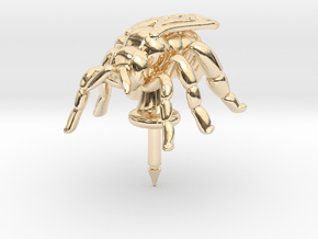 Honeybee Lapel Pin - Nature Jewelry in 14K Yellow Gold