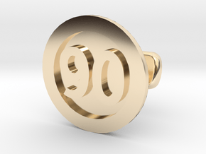 Cufflink 90 in 14k Gold Plated Brass