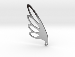Feather Falling in Polished Silver