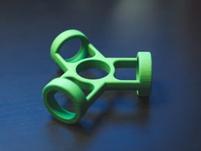 The Fusion - Fidget Spinner in Green Processed Versatile Plastic
