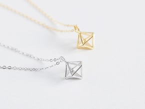 Geometric Necklace #S in Polished Silver