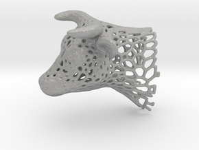 Voronoi Cow's Head in Aluminum