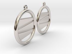 Earring GP Pair in Rhodium Plated Brass