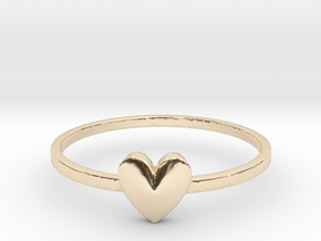 Heart Gem (size 4-13) in 14K Yellow Gold: 4 / 46.5