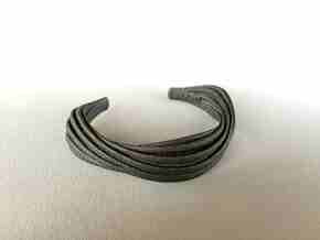 Wolly | Unisex  Bracelet  in Matte Black Steel: Medium