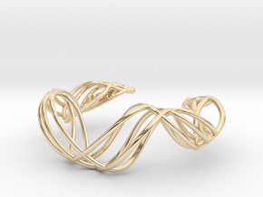 DNA  bracelet for her in 14k Gold Plated Brass