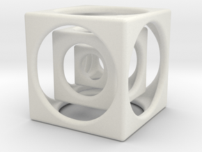 Cube in a Cube 1.5" in White Natural Versatile Plastic