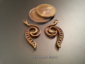 Seed Earrings in Polished Brass
