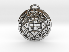 Fourth Pentacle of Venus Greater Key of Solomon in Fine Detail Polished Silver