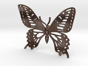 Butterfly Pendant vs 01 in Polished Bronze Steel