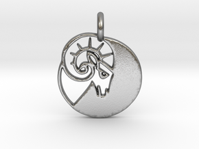 Astrology Zodiac Aries Sign in Natural Silver