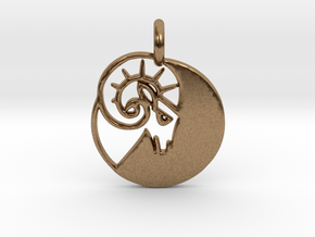 Astrology Zodiac Aries Sign in Natural Brass
