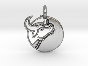 Astrology Zodiac Taurus Sign in Natural Silver