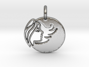 Astrology Zodiac Virgo Sign in Natural Silver