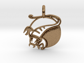 Astrology Zodiac Scorpio Sign  in Natural Brass