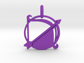 Astrology Zodiac Sagittarius Sign  in Purple Processed Versatile Plastic