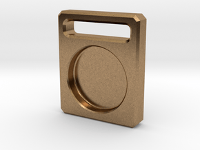 Pendant Base Square. in Natural Brass