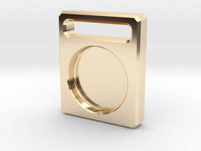 Pendant Base Square. in 14K Yellow Gold