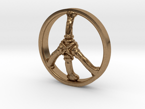 Ring Part Peace in Natural Brass