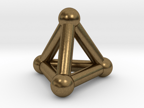 0593 Tetrahedron V&E (a=10mm) #002 in Natural Bronze