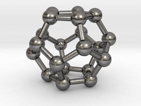 0600 Dodecahedron V&E (a=10mm) #003 in Polished Nickel Steel