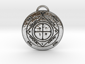 Fifth Pentacle of Saturn in Fine Detail Polished Silver