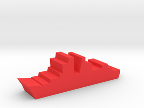Game Piece, Red Force Frigate in Red Processed Versatile Plastic