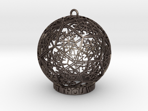 Thelema Ornament in Polished Bronzed Silver Steel